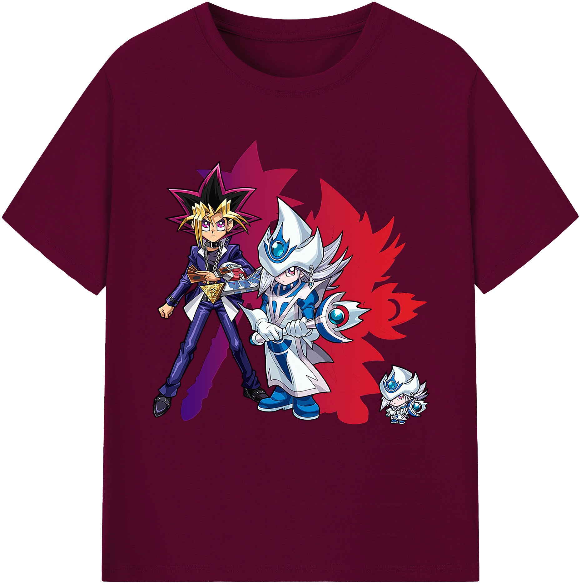 （画像用） 遊☆戯☆王 Yu-Gi-Oh! レディースカジュアルプリントTシャツ（綿100％）